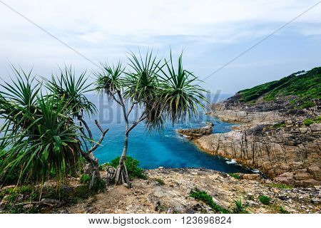 View point on Tachai island Phang nga Thailand.