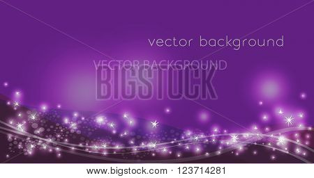 Vector constellation flow in space. Stock background of star wave for design