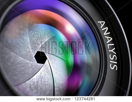 Analysis on Front Glass of Camera Lens. Colorful Lens Flares. Analysis on Digital Camera Lens. Colorful Lens Flares. Selective Focus with Shallow Depth of Field. 3D Illustration.