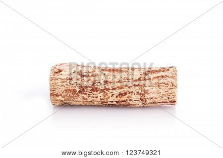 Close Up Thanaka Wood Isolated On White