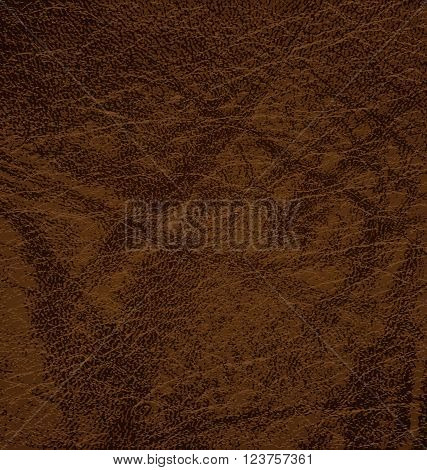 Detailed brown leather texture background. Vector Illustration. EPS 10.