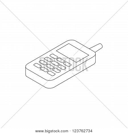 Toy phone icon in isometric 3d style isolated on white background