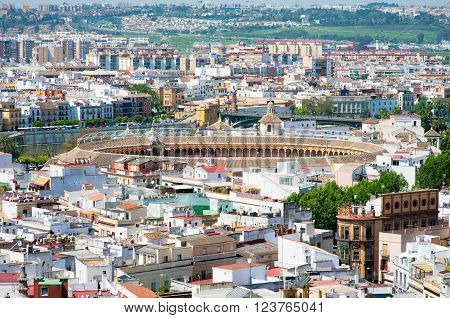 Spain, view from the tower on panorama of Seville