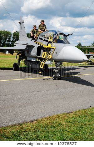 RADOM, Polen - AUGUST 31: 70 Jas 39 Gripen. Internationalen Demonstrationen AIR SHOW 2009 August 3