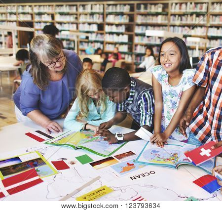 Geography Worldwide Explorer Continent Country Concept