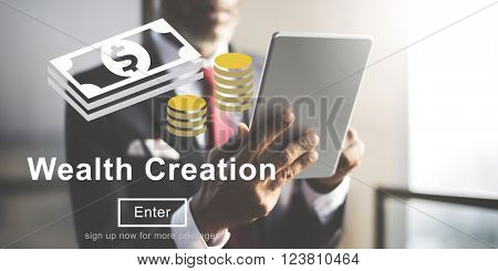 Wealth Creation Affluence Investment Concept