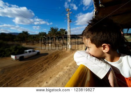 boy in truck to watch on the road 8-9, adventure