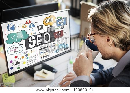 SEO Content Search Engine Optimization Concept