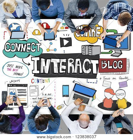 Interact Interactive Connection Interface Multimedia Concept
