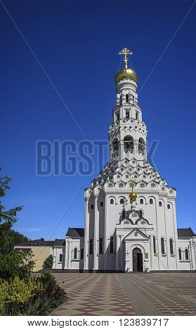 Church of the Holy Apostles Peter and Paul. Temple-monument to soldiers who died during a large-scale tank battle under Prokhorovka. Prokhorovka, Russia