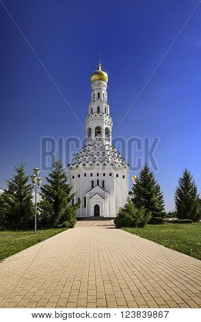 Church of the Holy Apostles Peter and Paul. Temple-monument to soldiers who died during a large-scale tank battle under Prokhorovka. Prokhorovka, Russia