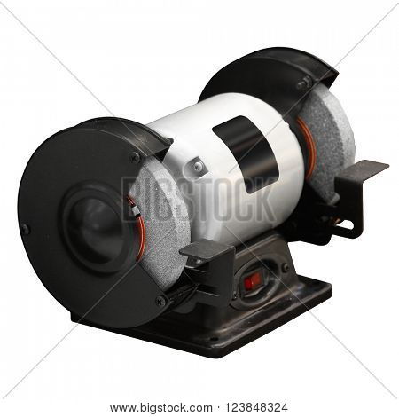 The image of grinding machine under thew white background