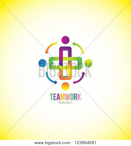Vector company logo icon element template team teamwork concept