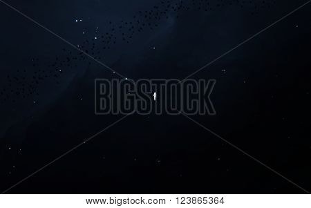 Astronaut in outer space. Spacewalk. Elements of this image furnished by NASA
