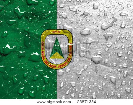 a flag of Cuiaba with rain drops
** Note: Visible grain at 100%, best at smaller sizes