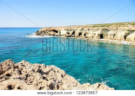 Beautiful Cliffs And Arches In Aiya Napa, Cyprus