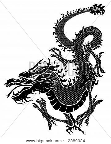 Dragón Blanco y negro