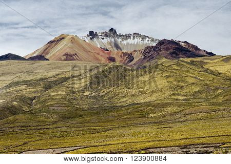Dormant Volcano Tunupa situated on a peninsula of the Salar de Uyuni, Bolivia
** Note: Soft Focus at 100%, best at smaller sizes