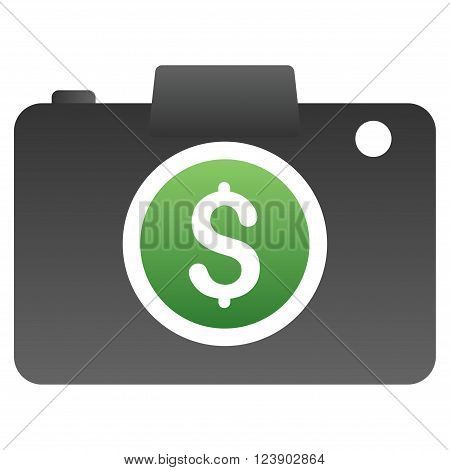 Photo Business vector toolbar icon for software design. Style is a gradient icon symbol on a white background.