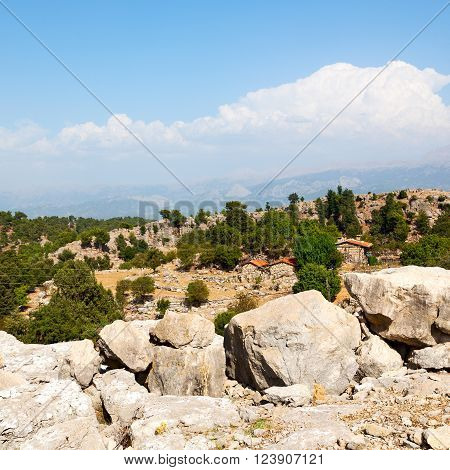 From The Hill In Asia Turkey Selge Old Architecture Ruins And Nature