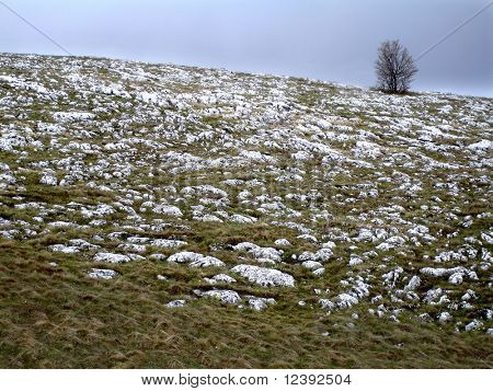 Panorama dell'altopiano di Karabie, Crimea, Ucraina