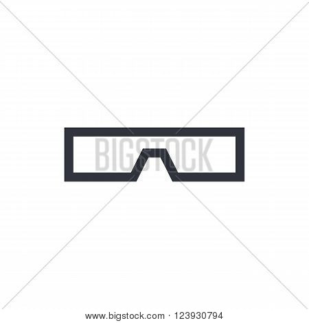 3D Glass Icon In Vector Format. Premium Quality 3D Glass Icon. Web Graphic 3D Glass Icon Sign On Red