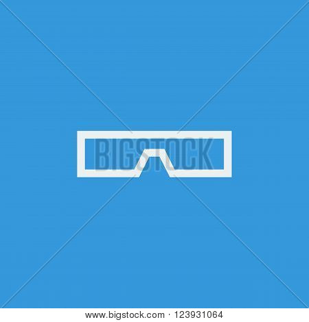3D Glass Icon In Vector Format. Premium Quality 3D Glass Icon. Web Graphic 3D Glass Icon Sign On Blu