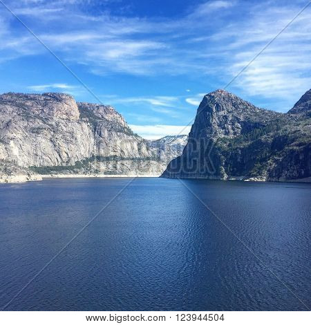 Hetch Hetchy Reservoir in Yosemite National Park, California