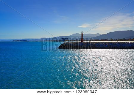 Cullera Xuquer river mouth Jucar in Valencia of Spain