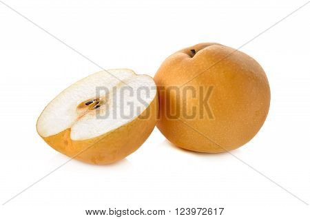 snow pear or Fengsui pear on white background