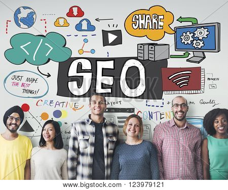 SEO Content Search Engine Optimization Concept