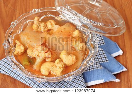 Hot And Spicy Curry Of Water Orange With Fish