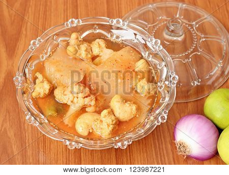 Hot And Spicy Curry Of Water Orange With Fish