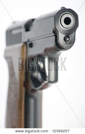 Detailní záběr mashine zbraň
