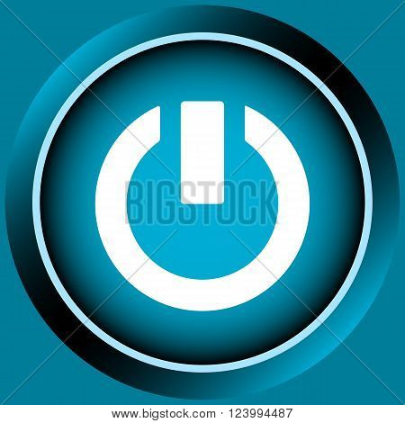 Icon of blue color with a switching off sign