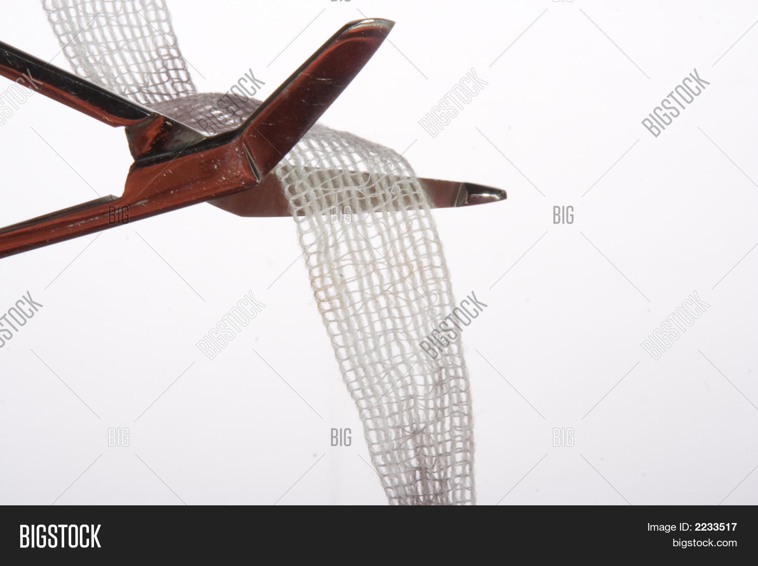 Scissors Cutting Gauze Image & Photo (Free Trial) Bigstock