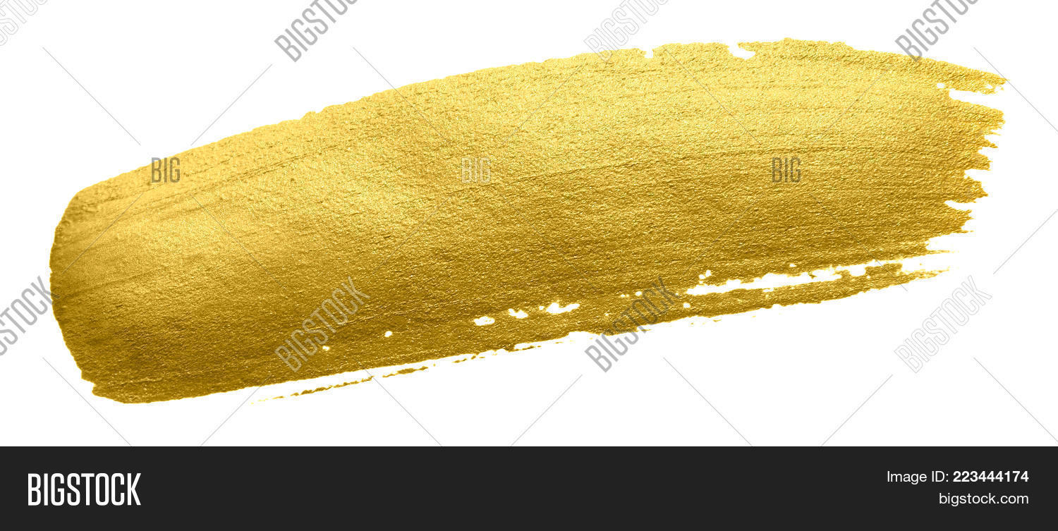 Gold Paint Brush Smear Image Photo Free Trial Stock Gold Paint Brush Smear Image Photo