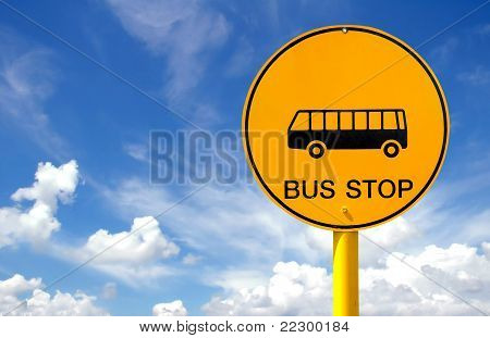 Sinal de parada de ônibus
