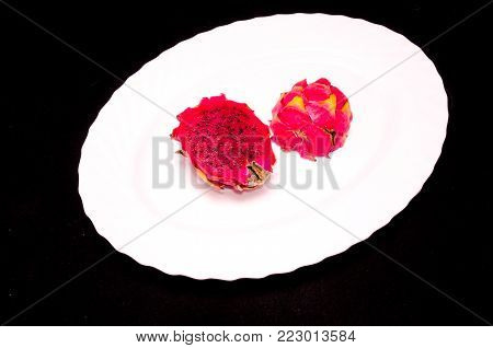 Pitaya or Dragon Fruit Ripe Fresh Tropical Food