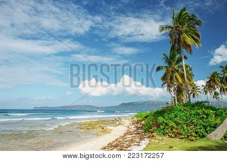 stunning picturesque scenic beautiful Caribbean landscape, Dominican Republic