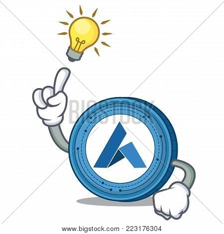 Have an idea Ardor coin mascot cartoon vector illustration