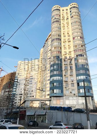 Odessa, Ukraine - December 28, 2017: People Visit Arcadia Park. Arcadia Is A Historical Part Of Odes