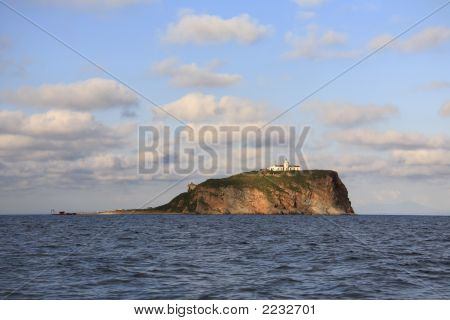 Skriplev ostrov na východě Bosfor průliv, Vladivostok, Rusko