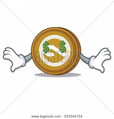 Money eye Nxt coin mascot cartoon vector illustration