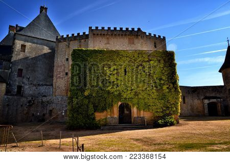 The picturesque castle of Biron in Dordogne, France