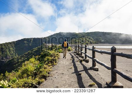 Hike to Irazu Volcano in Central America. Costa Rica