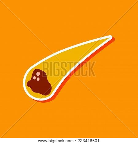 paper sticker on stylish background nature falling meteorite