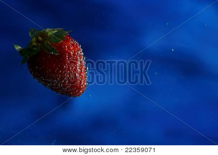 Strawberry In Blue