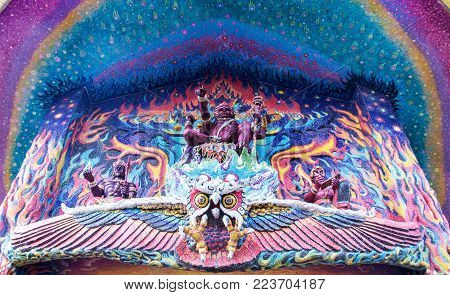 Editorial Colourful Temple With Mosaic