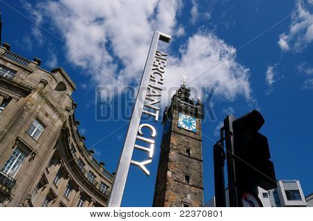 Glasgows Händler Stadt Eingang Zeichen